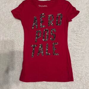 Aeropostale sequin t-shirt top size small